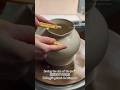 Saving the rim of the jar  pottery clay porcelain wheelthrown jar potteryprocess