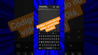 Tô aprendendo Python pelo celular #vídeo