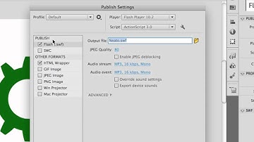Publishing your Flash file into .html and .swf