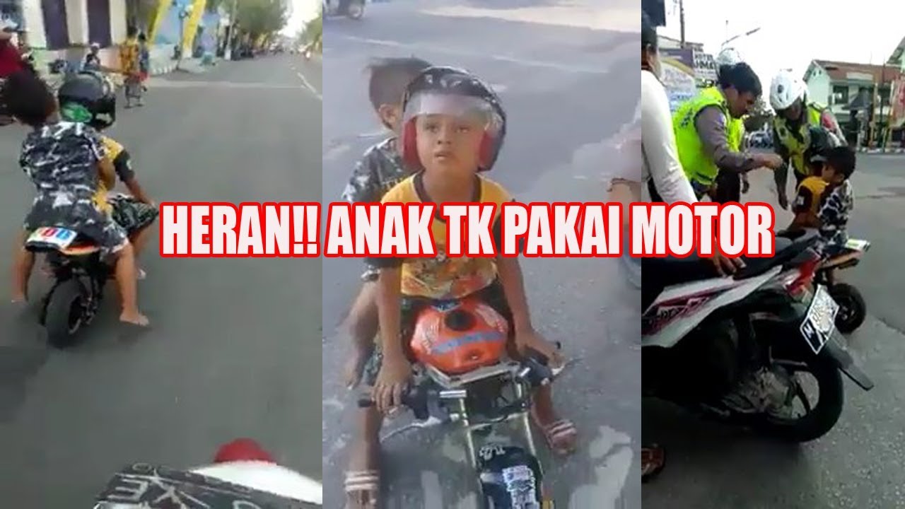 VIRAL Pengendara Motor Cilik Kena Tilang Polisi Bikin Gleng2 Kepala