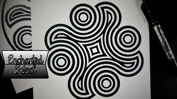 Enchanted Spiral Drawing | Hypnotic Geometric Illusion | Relaxing Aesthetic Drawing Tutorial