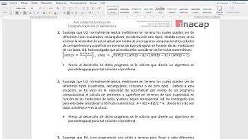Ejercicios resueltos programación Topografía en Pseint 1 (Parte 1)
