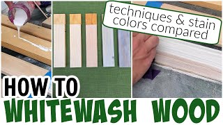 How to Whitewash Wood - 4 Techniques and Comparison Over Different Colors of Stained Wood by Refresh Living 23,843 views 8 months ago 6 minutes, 30 seconds