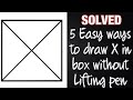 How to draw letter X inside a Square puzzle