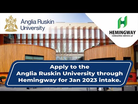 Apply To Anglia Ruskin University Through Hemingway | #ukstudy #uk #ukuniversities #unitedkingdom