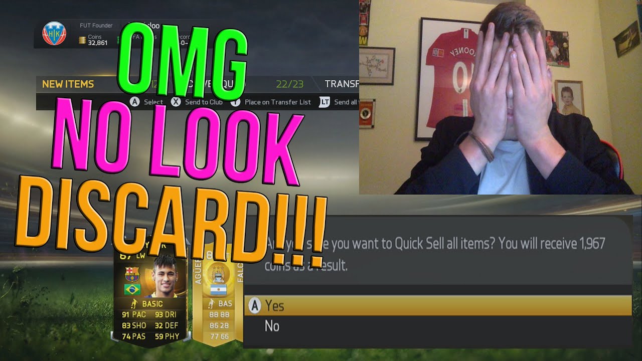 OMG FIFA 15 NO LOOK DISCARD PACKS!!!! OMG NO WAYYYY! FIFA 15 PACK OPENING SO STUPID!!