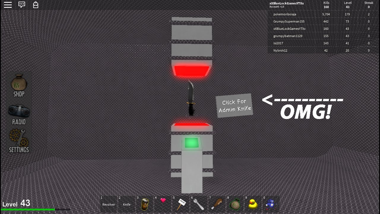 Getting The Knife Ability Test Admin Knife Roblox Youtube - how to get the admin knife in knife ability test roblox youtube