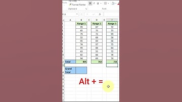 Autosum in Excel - Learn how to add multiple ranges in excel #Shorts
