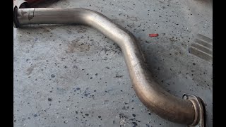 Installing the down pipe ,But goes wrong 1989 Honda Crx Si Turbo