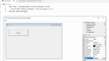 Building Windows Forms in VS Code with PowerShell