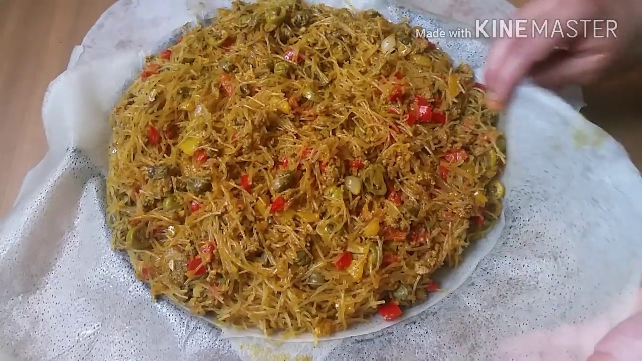 بسطيلة بحشوة الكفتة و الخضر اقتصادیة بمکونات بسیطه و جد لذیذة