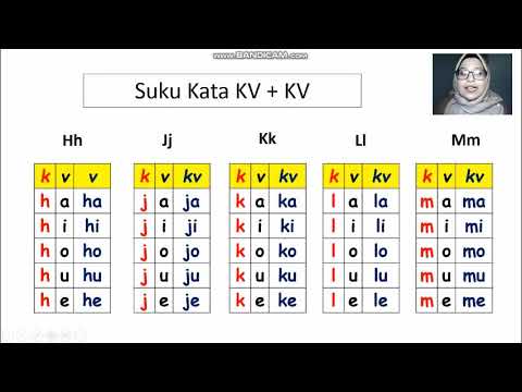 mudah membaca Konsonan + Vokal (KV)