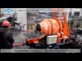 Работное видео электрической бетономешалки с насосом