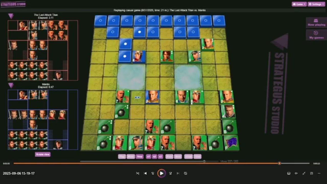 Mantis vs Eren Yeager - Stratego Challenge Match