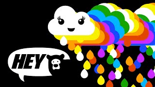 Hey Bear Sensory  Rainbow  Clouds  Fun Animation and Music