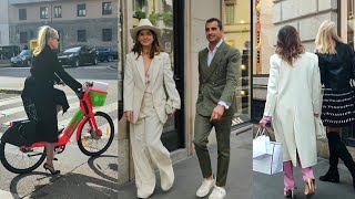 Beautiful people on the streets of MILAN 🇮🇹 SPRING OUTFITS|| Elegant and stylish looks #mfw #pfw