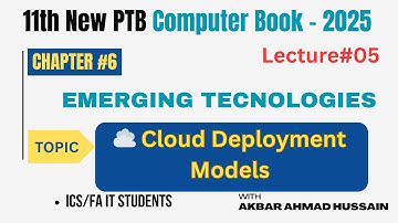 Cloud Deployment Models | Emerging Technologies| Unit 6 | 1st Year PECTAA Computer Book| ICS| FA IT