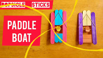 Popsicle stick paddle boat_DIY Paddle boat_How to make a wooden paddle boat