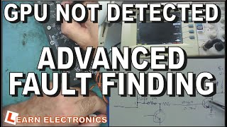 gpu power sequence logic tracing.  faulty gpu, voltages missing. advanced fault finding.