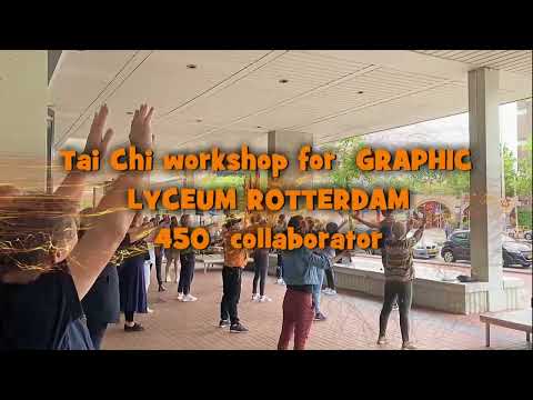 This morning Tai Chi workshop for GRAFISCH LYCEUM ROTTERDAM 450 participants (2 groups) 07-06-2022