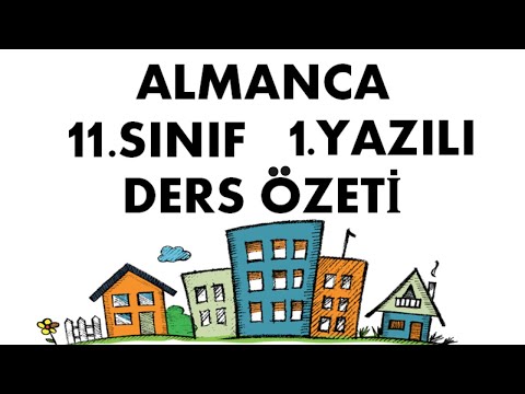 almanca 11 sinif i yazili i unite ders ozeti youtube