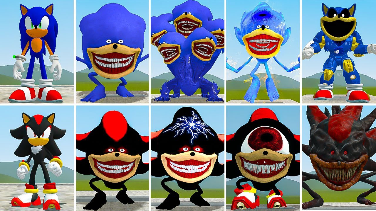 NEW ALL SONIC MECHATITAN FAMILY VS ALL SONIC SHADOW FAMILY ? in Garrysmod!,...