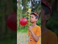 Creative Homemade Bamboo Palm Stick Toys with Balloon #art #amazing