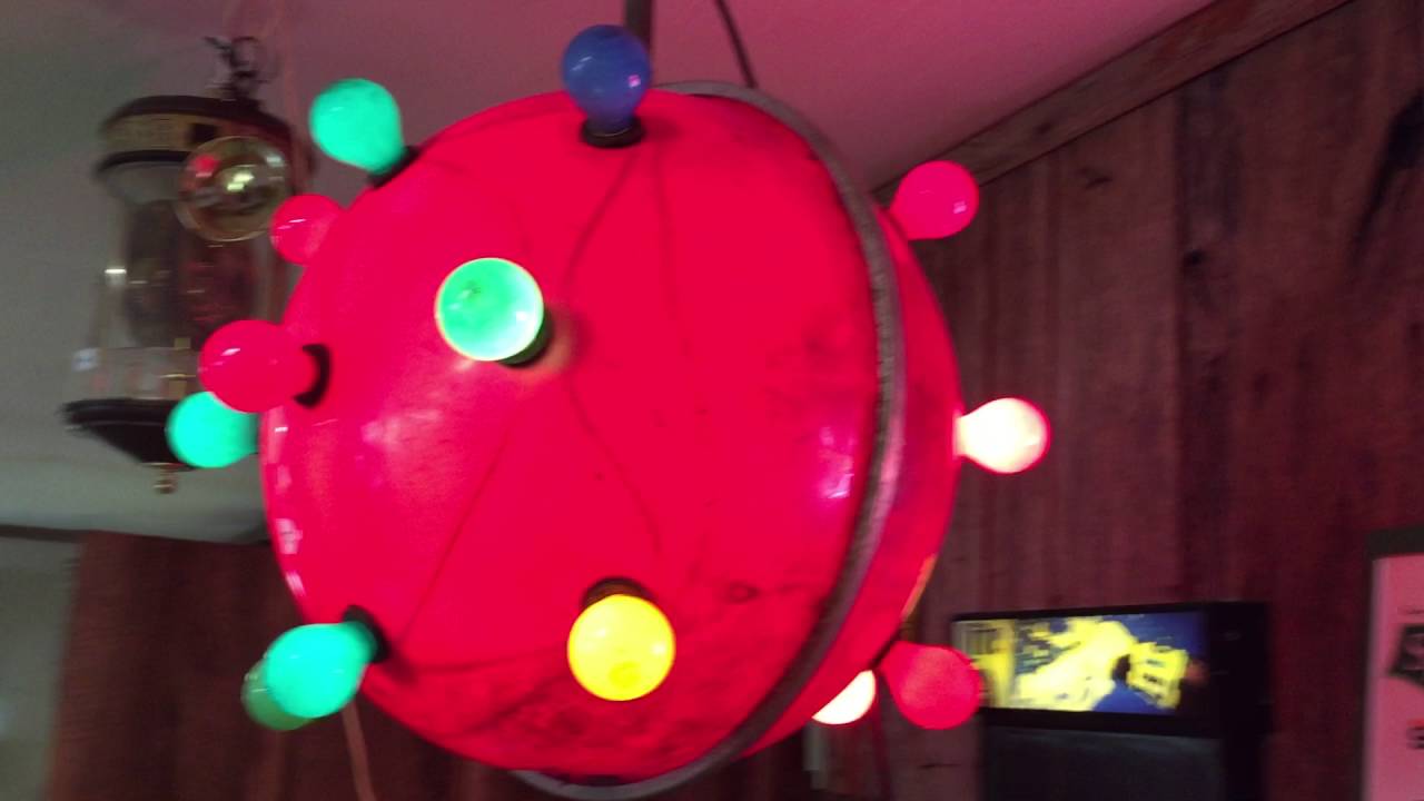 Lot 37 Vintage Disco Ball Flashing Light (approx. 22" dia) YouTube