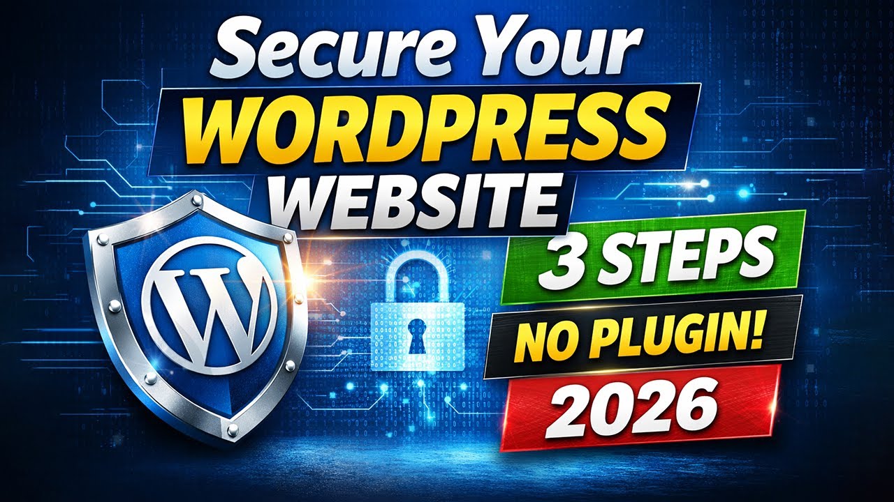 Secure Your WordPress Website in 3 Steps (No Plugin) | WordPress ...