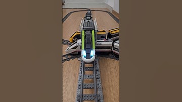 LEGO train 60337 crosses the bridge – close-up view!
