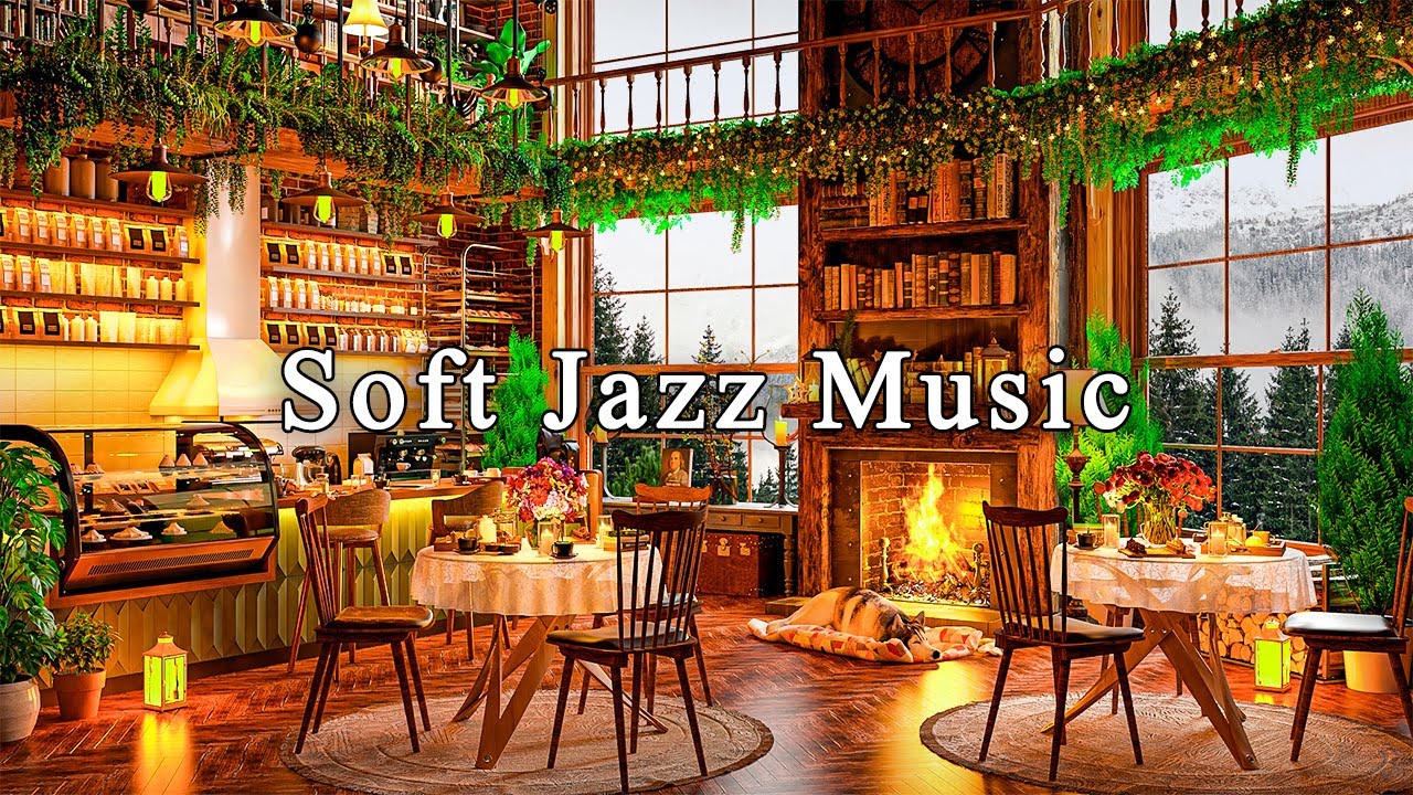 Soft Jazz Instrumental Music  Relaxing Jazz Music to Study Work Focus  Cozy Coffee Shop Ambience
