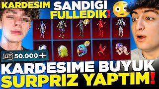 KARDEŞİME BÜYÜK SÜRPRİZ! BOŞ HESABINA 50.000 UC YÜKLEYİP MASKARA SANDIĞINI FULLEDİK! PUBG Mobile