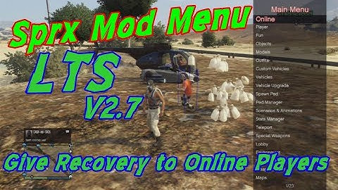 SPRX (Mod Menu) LTS v2.7 GTA 5 Give RECOVERY to online Players  PS3 1.27/1.28 DEX BLES