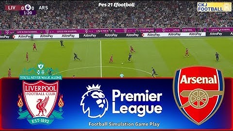 Liverpool Vs Arsenal | England EPL Round 3 Efootball | PES 21 Simulation