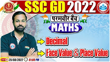 Place Value & Face Value | Decimal | SSC GD Maths#19 | SSC GD Exam 2022 | Maths By Deepak Sir