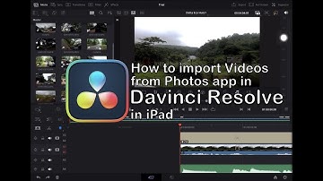 How to import videos from Photos app in Davinci Resolve in iPad