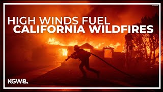 Thousands evacuate as extreme winds fuel wildfires across Los Angeles area