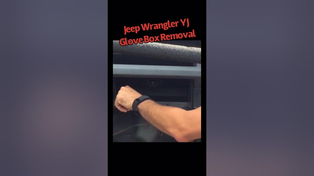Removing a Jeep Wrangler YJ glove box. Full video on my YouTube channel.  Please LIKE and SUBSCRIBE - YouTube