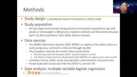 IPDLN 2020 Conference: On-Demand Video on "Maternal Neighbourhood Income & Congenital Heart Disease"