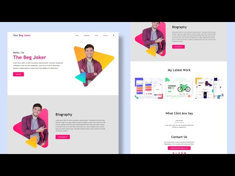 Build a Complete Responsive Personal Portfolio Website using HTML CSS JavaScript | Dark/Light Mode