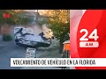 Casi atropellan peatones: robaron auto, volcaron y salieron ilesos | 24 Horas TVN Chile