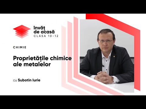 Chimie; Profil Real; cl. X, Proprietati chimice ale metalelor.