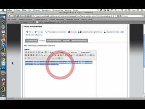 Tutorial Web en Educa Madrid - Crear e insertar contenidos
