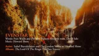 Video thumbnail of "Evenstar (with Sindarin lyrics in Tengwar script) - The Lord Of The Rings: The Two Towers"