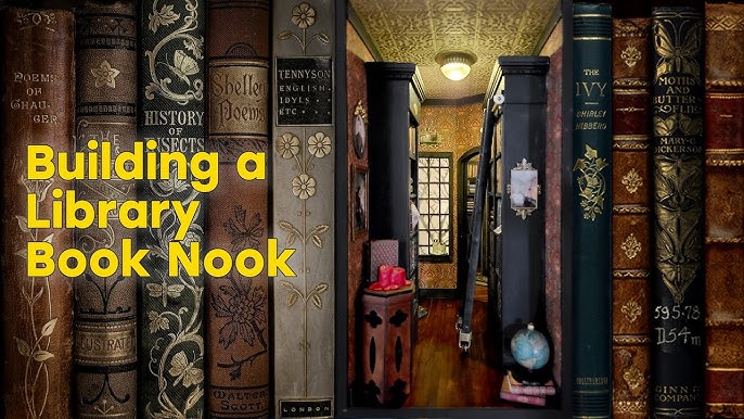 Booknook, Fairy Diorama, Fairy House Book Nook, Fairy House Shelf Art,  Fantasy Bookshelf Insert, Handmade Fairy House, Fairy Tale Book End 