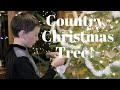 A Country Christmas Tree With Homemade Ornaments!