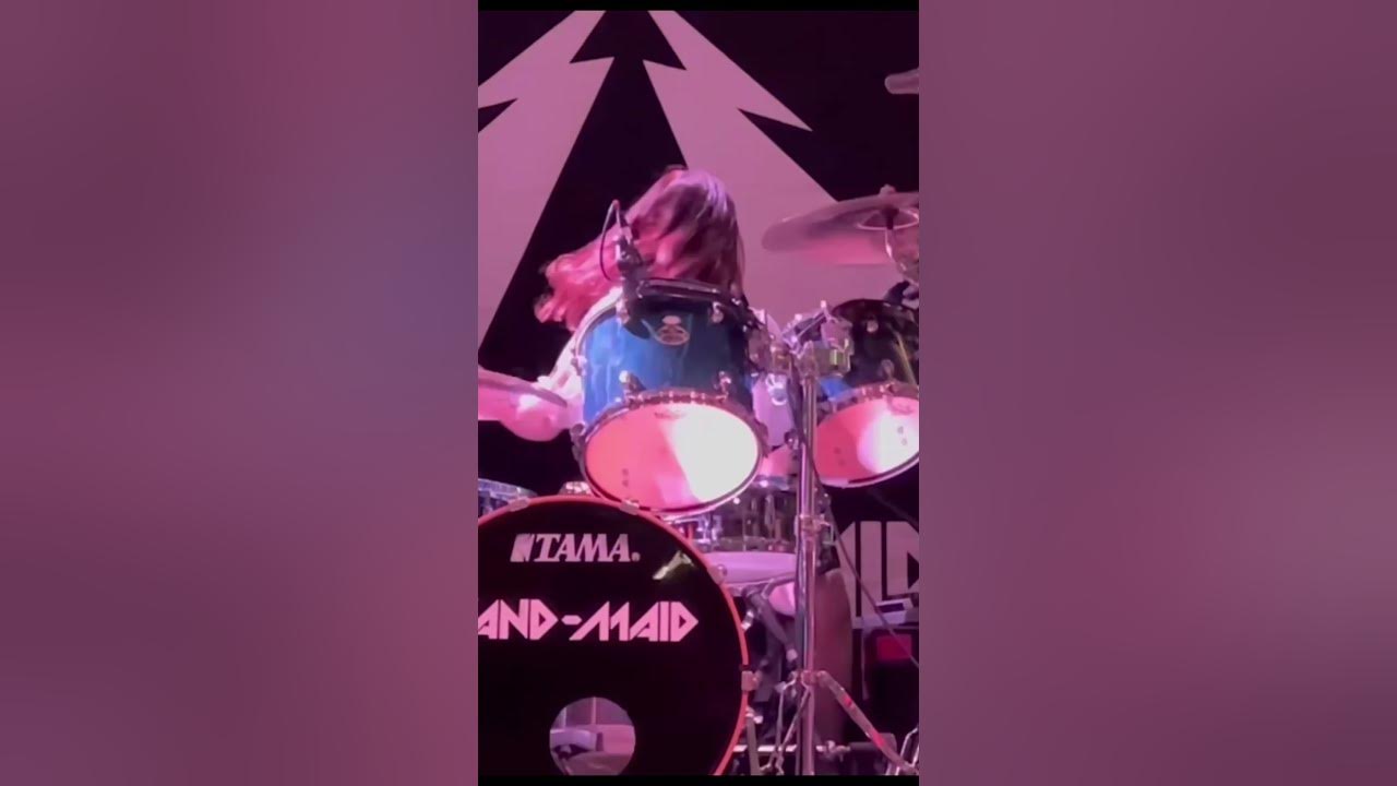Band-Maid - Akane enjoying her drum solo      #bandmaid #jrock #girlband #rock