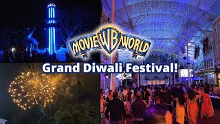 Movie World Gold Coast | The Grand Diwali Festival 2023 | Theme Park Vlog 🪔🎢