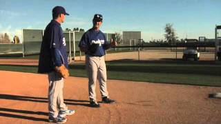 Mattingly shows how to play first base