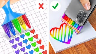 FUN \u0026 EASY ART CRAFTS || Good VS Bad Student Is Art Class by 123 GO SCHOOL
